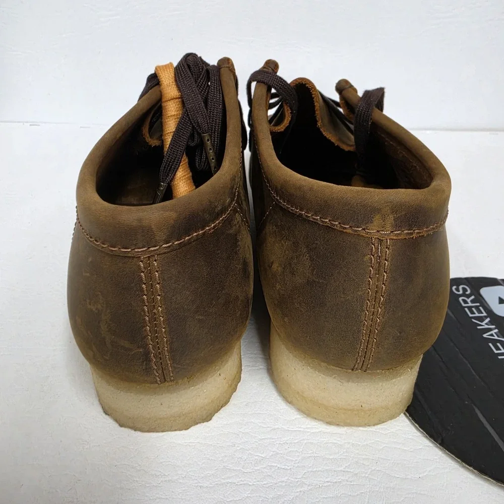 Clarks Wallabee Low Beeswax Brown Leather 61605012 Men's Size 7.5